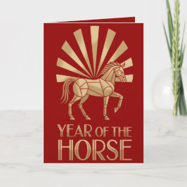 2026 Year of the Horse Chinese Card Karte