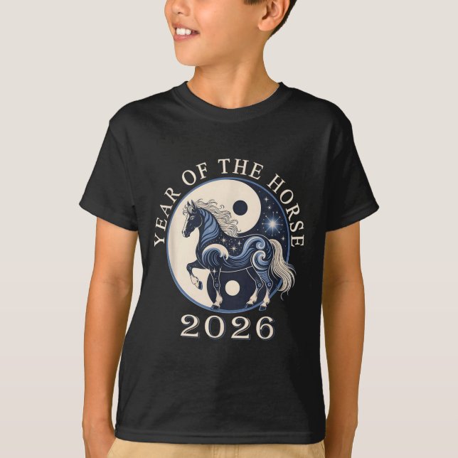 2026 Year Of The Horse Chinese New Year,horse Grap T-Shirt (Vorderseite)