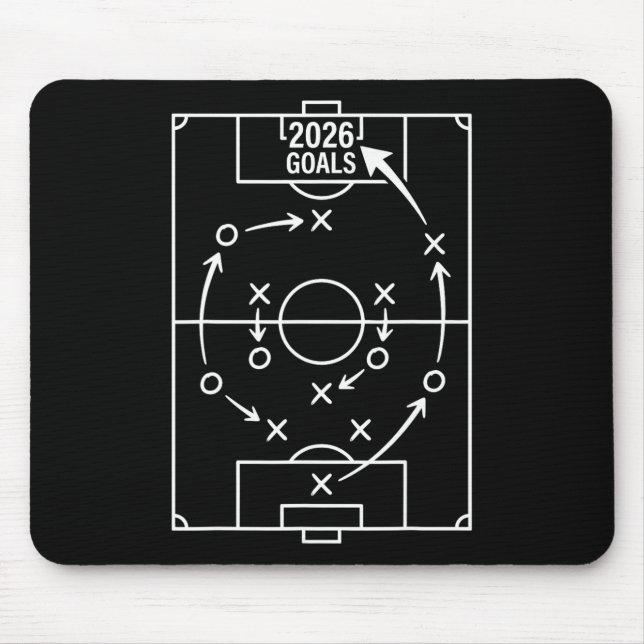 2026 Ziele Fußballstrategie  Mousepad (Vorne)