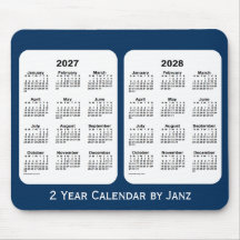 2027-2028 Police Box Blue 2 Year Calendar by Janz