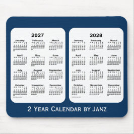 2027-2028 Police Box Blue 2 Year Calendar by Janz Mousepad