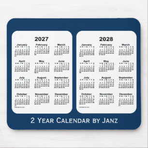 2027-2028 Police Box Blue 2 Year Calendar by Janz Mousepad