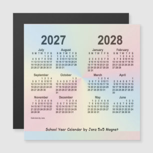 2027-2028 Rainbow School Year Calendar by Janz Magnetkarte