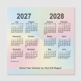 2027-2028 Rainbow School Year Calendar by Janz Magnetkarte