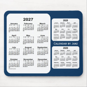 2027-2029 Police Box Blue 3 Year Calendar by Janz Mousepad
