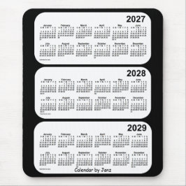 2027-2029 Schwarz-Weiß-Dreijahreskalender von Janz Mousepad