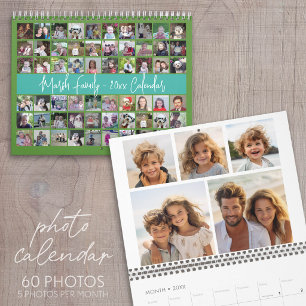 2027 - 60 Foto Benutzerdefiniert Modern Familie Gr Kalender
