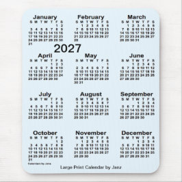 2027 Alice Blue Large Print Calendar von Janz Mousepad