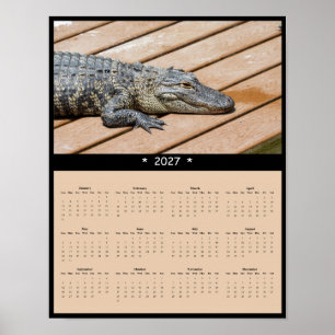 2027 Alligator Wandkalender - Uralte Reptilien Poster