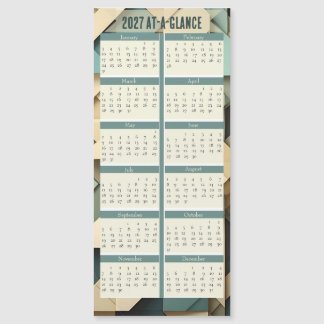2027 Auf Einen Blick Kalender Magnetkarte
