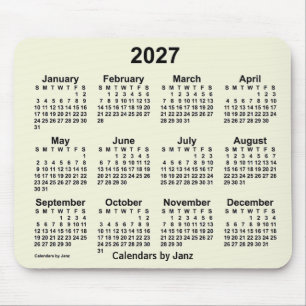 2027 Beige Kalender von Janz Mouse Pad Mousepad