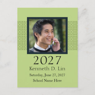 2027 Benutzerdefinierte Foto-Vorlage Abschlussankü Ankündigungspostkarte