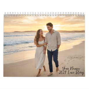 2027 Benutzerdefinierter Paarfoto-Kalender mit 13 Kalender