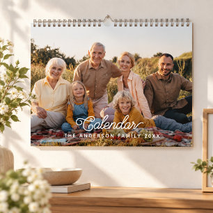 2027 Benutzerdefiniertes Familienfoto Moderne Schr Kalender
