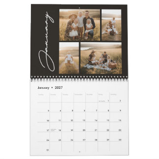 2027 Benutzerdefiniertes Familienfoto Moderner Ele Kalender