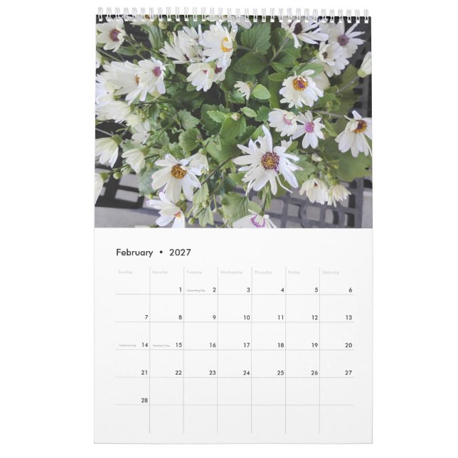 2027 Blumenkalender  Kalender (Feb 2027)