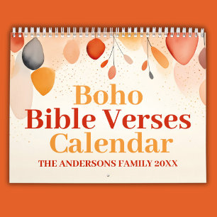 2027 Boho Christliche Inspirierende Bibelverse Kalender