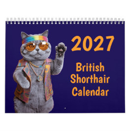2027 Britisch Kurzhaar-Katze Kalender