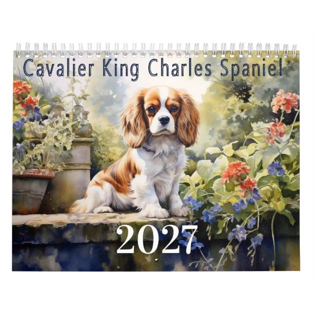 2027 Cavalier King Charles Spaniel  Kalender (Titelbild)