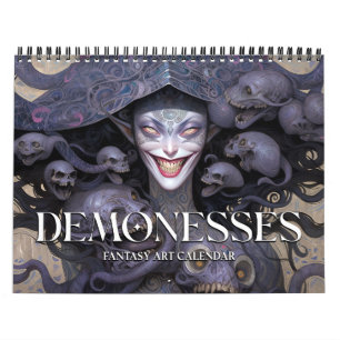 2027 Dämoninnen Dark Fantasy Kunstkalender Kalender