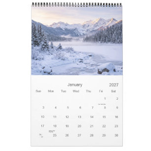 2027 Ein Jahr in der Natur-Landschaftswand Kalender