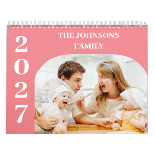 2027 Einfach Moderne Individuelle 14 Fotos Familie Kalender