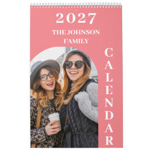 2027 Einfach Moderne Individuelle 14 Fotos Familie Kalender