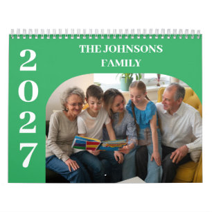 2027 Einfache moderne benutzerdefinierte Fotos Fam Kalender