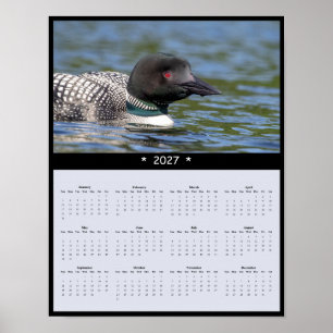 2027 Eistaucher-Wandkalender - Wildnis Poster