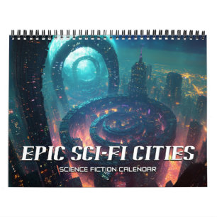2027 Epische Sci-Fi-Städte Science-Fiction Kalender