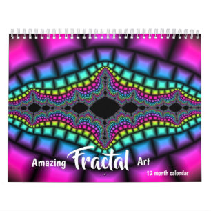 2027 Erstaunliche Fraktal-Kunst Psychedelisch Kalender