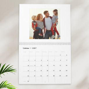 2027 Familienfoto-Andenken individuell 12 Monate Kalender