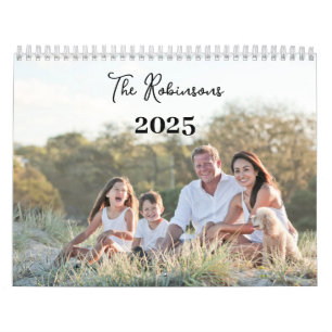2027 Familienfoto sentimental modern elegant Kalender