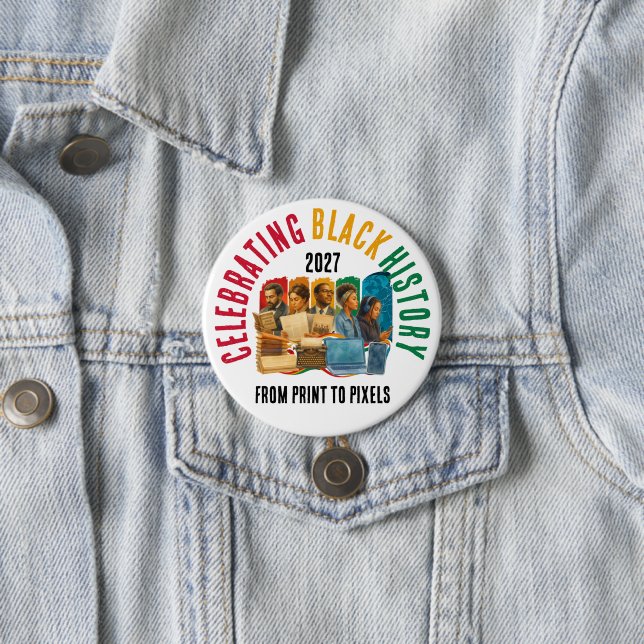 2027 Feier des Schwarze Geschichte Monats Button (Beispiel)