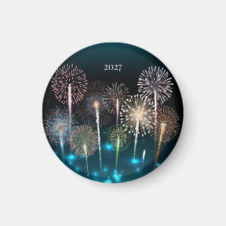 2027 Feuerwerk, Frohes Neues Jahr Magnet