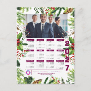2027 Firmen-Fotokalender Immergrün Weihnachten