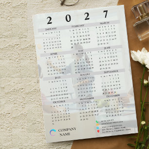 2027 Firmenfoto Firmenlogo Kalender Magnet