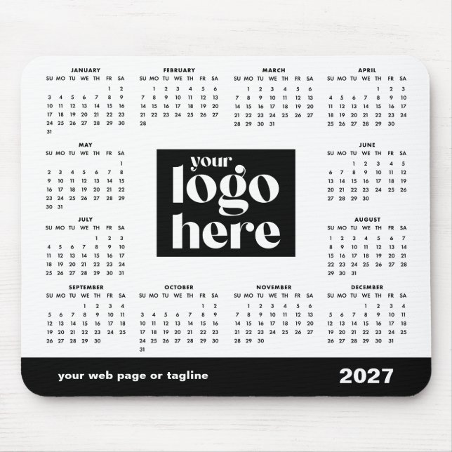 2027 Firmenlogo-Kalender Mousepad (Vorne)