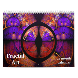 2027 Fraktal Art Abstrakte psychedelische Kunst Kalender