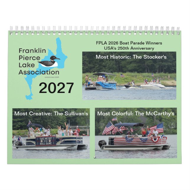 2027 Franklin Pierce Lake Kalender (Titelbild)