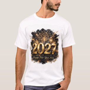 2027 Frohes Neues Jahr Männer T-Shirt