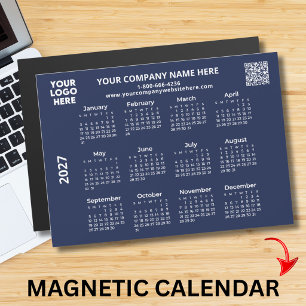 2027 Geschäft Ihr Logo QR-Code-Kalender-Magnet Magnetkarte