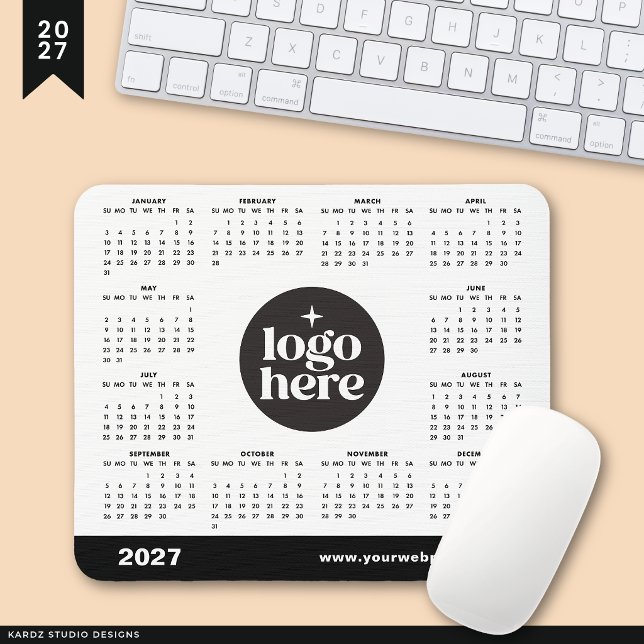 2027 Geschäft-Logo Hier Marketingkalender Mousepad (Von Creator hochgeladen)