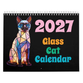 2027 Glas-Katze-Kalender Kalender
