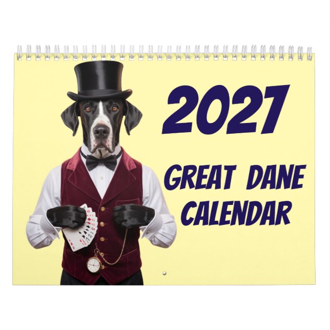 2027 Great Dane Hund Kalender (Titelbild)