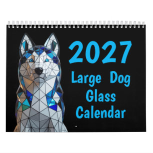 2027 Großer Hund Glas-Kalender Kalender
