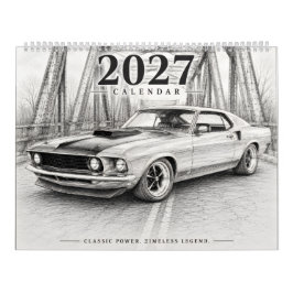 2027 Hot Rod Muscle Car Kalender