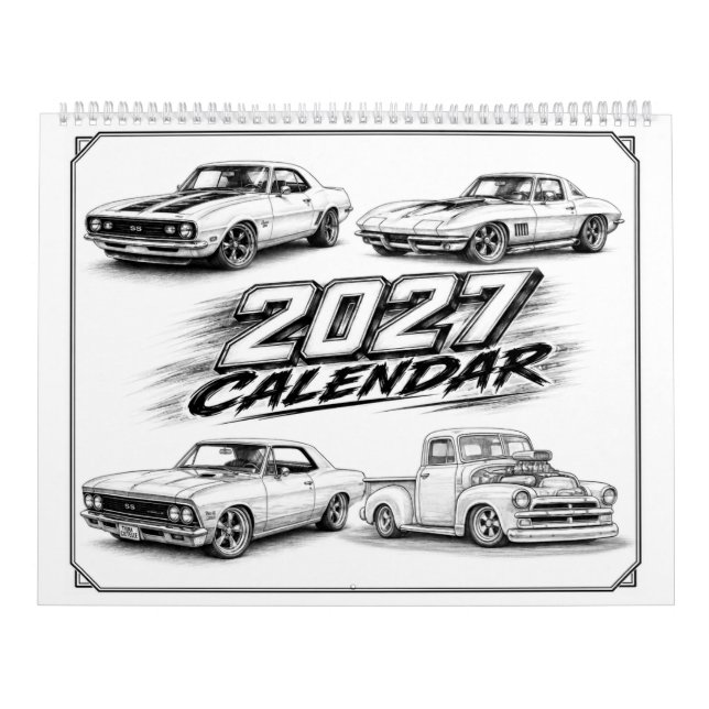 2027 Hot Rod Muscle Car Kalender (Titelbild)