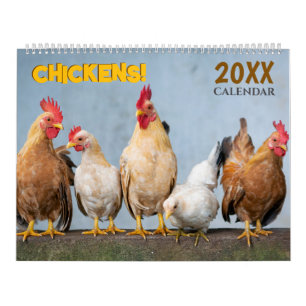 2027 Hühner Geflügel Tier Wand Kalender