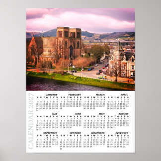 2027 Inverness-Kalender, Schottisches Hochland Poster